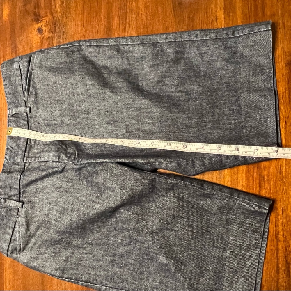 Sz 1 GAP Dressy Denim Bermuda Shorts Dark Wash